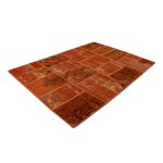 Patchwork szőnyeg narancs 167x236 kézi szövésű nappali szőnyeg