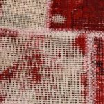 Patchwork szőnyeg bordó-fehér 170x241 kézi szövésű nappali szőnyeg