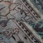 Patchwork szőnyeg zöld 169x238 kézi szövésű nappali szőnyeg