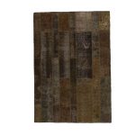 Patchwork szőnyeg zöld 167x240 kézi szövésű nappali szőnyeg