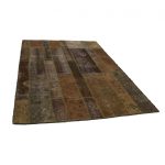 Patchwork szőnyeg zöld 167x240 kézi szövésű nappali szőnyeg