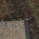 Patchwork szőnyeg zöld 167x240 kézi szövésű nappali szőnyeg