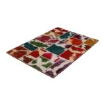 Patchwork szőnyeg színes 100x145 kézi szövésű nappali szőnyeg