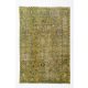 Vintage szőnyeg zöld-barna 205x310 kézi szövésű nappali szőnyeg
