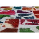 Patchwork szőnyeg színes 100x145 kézi szövésű nappali szőnyeg