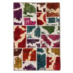 Patchwork szőnyeg színes 100x145 kézi szövésű nappali szőnyeg