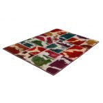 Patchwork szőnyeg színes 100x145 kézi szövésű nappali szőnyeg