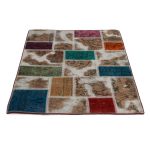 Patchwork szőnyeg színes 100x145 kézi szövésű nappali szőnyeg