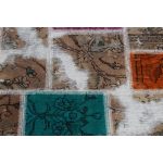Patchwork szőnyeg színes 100x145 kézi szövésű nappali szőnyeg