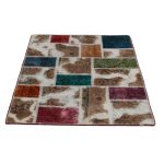 Patchwork szőnyeg színes 100x145 kézi szövésű nappali szőnyeg
