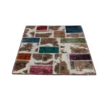 Patchwork szőnyeg színes 100x145 kézi szövésű nappali szőnyeg