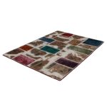 Patchwork szőnyeg színes 100x145 kézi szövésű nappali szőnyeg