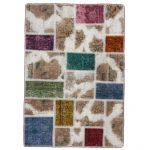 Patchwork szőnyeg színes 100x145 kézi szövésű nappali szőnyeg