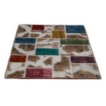 Patchwork szőnyeg színes 100x145 kézi szövésű nappali szőnyeg