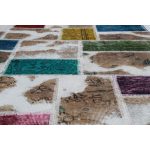 Patchwork szőnyeg színes 100x145 kézi szövésű nappali szőnyeg