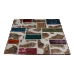 Patchwork szőnyeg színes 100x145 kézi szövésű nappali szőnyeg