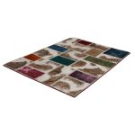 Patchwork szőnyeg színes 100x145 kézi szövésű nappali szőnyeg