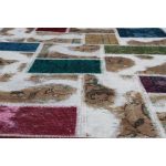 Patchwork szőnyeg színes 100x145 kézi szövésű nappali szőnyeg