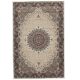 Perzsa szőnyeg bézs Kerman 140x200 prémium gépi szőnyeg akrilból