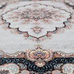 Perzsa szőnyeg szürke TABRIZ 160x230 exkluzív nappali szőnyeg akrilból