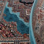 Perzsa szőnyeg türkiz TABRIZ 140x200 minőségi szőnyeg a nappaliba vagy hálószobába