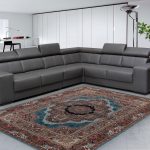 Perzsa gépi szőnyeg türkiz 160x230 klasszikus szőnyeg