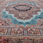 Perzsa gépi szőnyeg türkiz 160x230 klasszikus szőnyeg