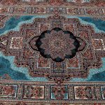 Perzsa gépi szőnyeg türkiz 160x230 klasszikus szőnyeg