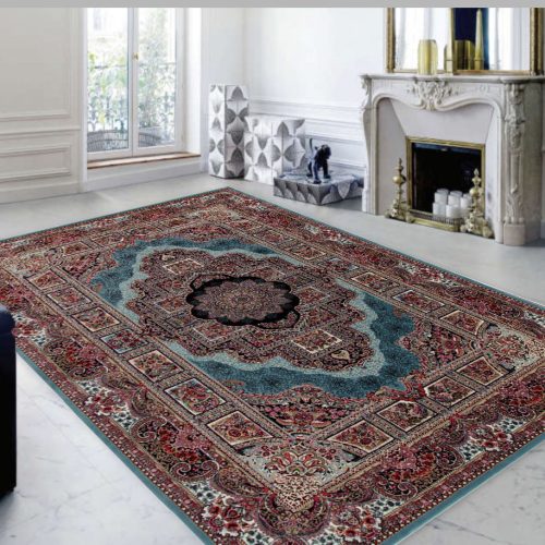 Perzsa szőnyeg türkiz Tabriz 200x300 klasszikus szőnyeg