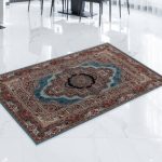 Perzsa szőnyeg türkiz Tabriz 80x120 minőségi akril szőnyeg