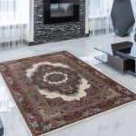 Perzsa szőnyeg bézs TABRIZ 140x200 luxus szőnyeg a nappaliba vagy hálószobába