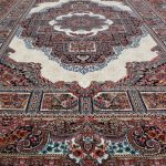 Perzsa szőnyeg bézs TABRIZ 160x230 luxus nappali szőnyeg akrilból
