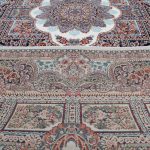 Perzsa szőnyeg bézs TABRIZ 160x230 luxus nappali szőnyeg akrilból