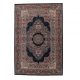 Perzsa szőnyeg sötétkék medalion 200x300 prémium gépi szőnyeg akrilból
