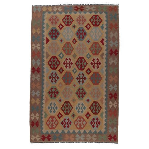 Kilim szőnyeg 304x197 kézi szövésű afgán gyapjú kilim