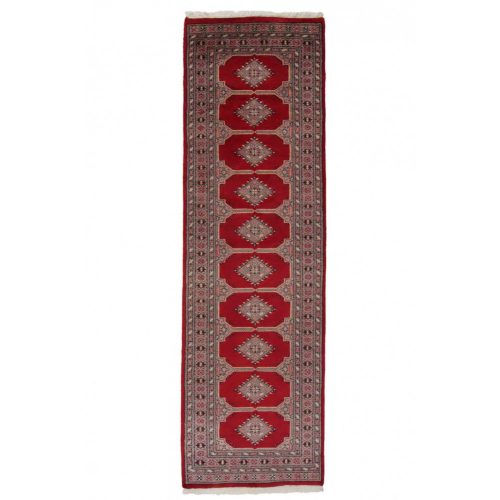 Futószőnyeg piros Jaldar 80x266 kézi csomózású pakisztáni szőnyeg