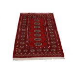Pakisztáni szőnyeg bordó Bokhara 79x123 kézi csomózású szőnyeg