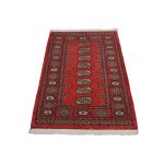 Pakisztáni szőnyeg rózsaszín Bokhara 79x131 kézi csomózású szőnyeg