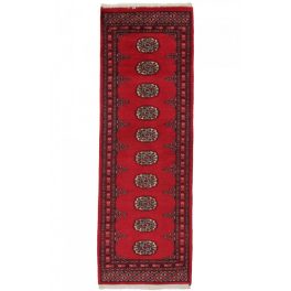  Futószőnyeg bordó Bokhara 62x183 kézi csomózású pakisztáni szőnyeg