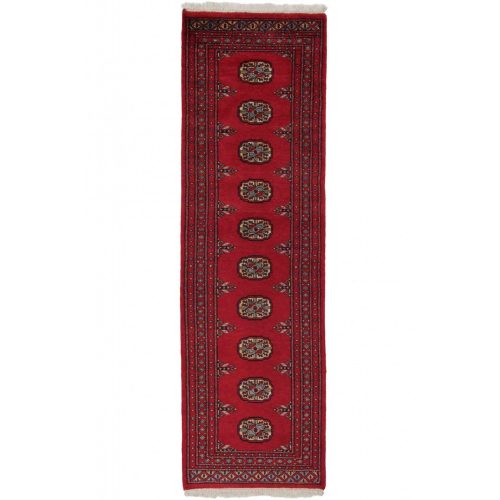 Futószőnyeg bordó Bokhara 60x196 kézi csomózású pakisztáni szőnyeg