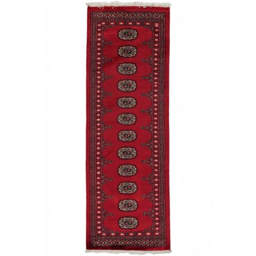 Futószőnyeg bordó Bokhara 65x190 kézi csomózású pakisztáni szőnyeg