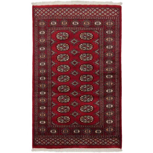Pakisztáni szőnyeg bordó Bokhara 95x152 kézi csomózású nappali szőnyeg