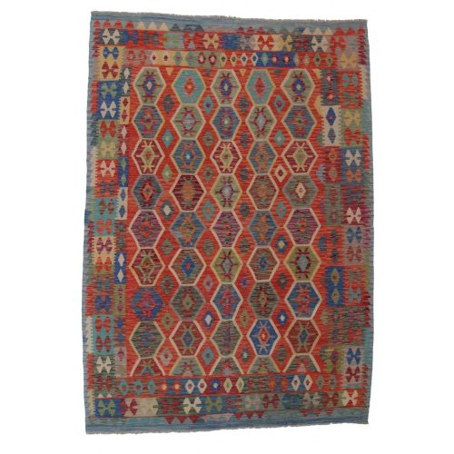 Kilim szőnyeg 207x292 kézi szövésű afgán gyapjú kilim