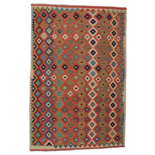 Chobi Kilim szőnyeg 201x300 kézi szövésű afgán gyapjú kilim