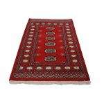 Pakisztáni szőnyeg bordó Bokhara 79x125 kézi csomózású szőnyeg