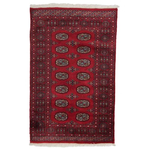 Pakisztáni szőnyeg bordó Bokhara 93x146 kézi nappali szőnyeg