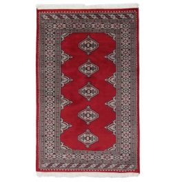  Pakisztáni szőnyeg bordó Jaldar 93x146 kézi csomózású szőnyeg