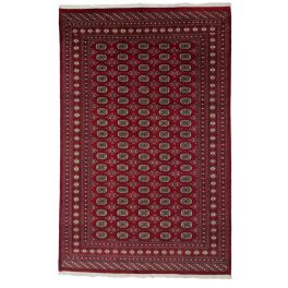   Pakisztáni szőnyeg bordó Bokhara 198x308 kézi csomózású nappali szőnyeg