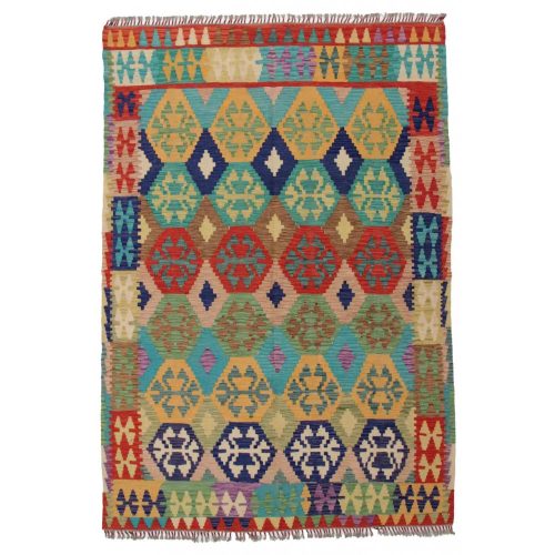 Kilim szőnyeg 194x282 kézi szövésű afgán gyapjú kilim