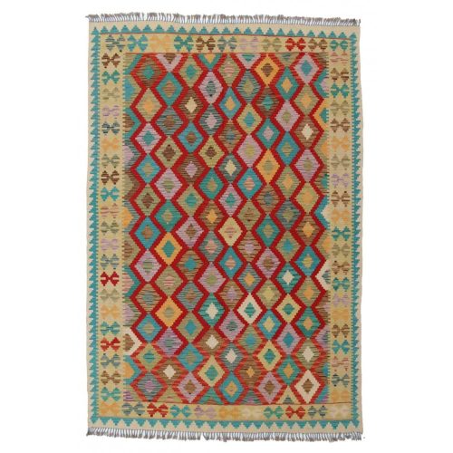 Kilim szőnyeg 199x295 kézi szövésű afgán gyapjú kilim